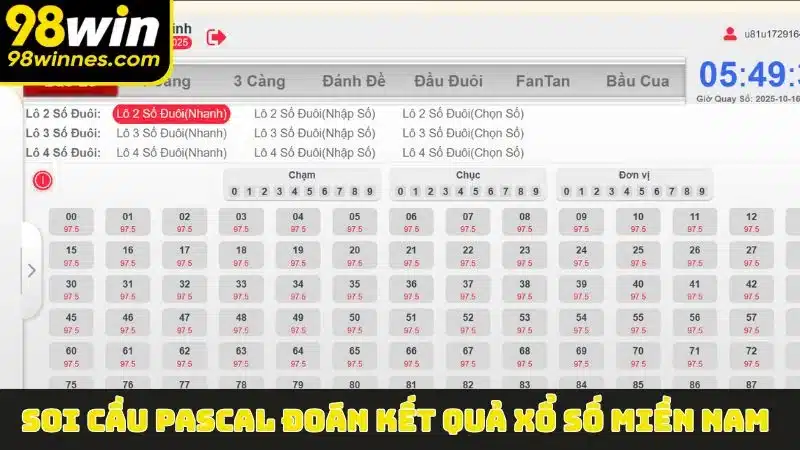 Soi cầu Pascal đoán kết quả Xổ Số Miền Nam